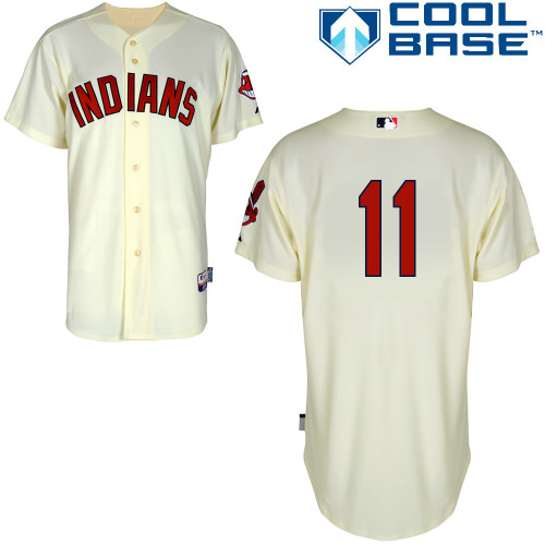 Jose Ramirez #11 MLB Jersey-Cleveland Indians Men's Authentic Alternate 2 White Cool Base Baseball Jersey